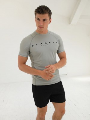 Blakely Apex Active T-Shirt Głęboka Szare | 439561-HUS