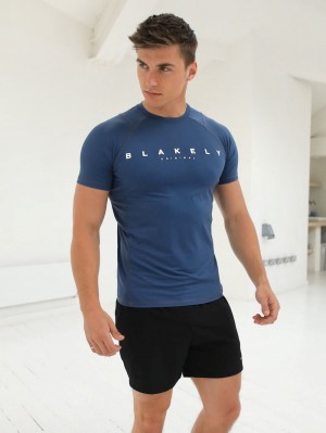 Blakely Apex Active T-Shirt Niebieskie | 238456-LGN