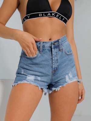 Blakely Emery Denim Shorts Niebieskie | 372065-YWI