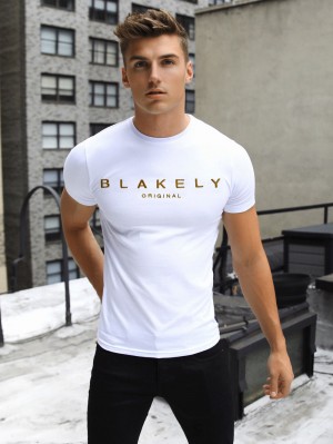 Blakely Goldstone T-Shirt Białe | 835702-TUS