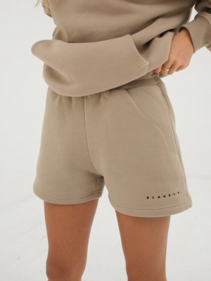 Blakely Isabel Jogger Shorts Tan | 416027-NPZ