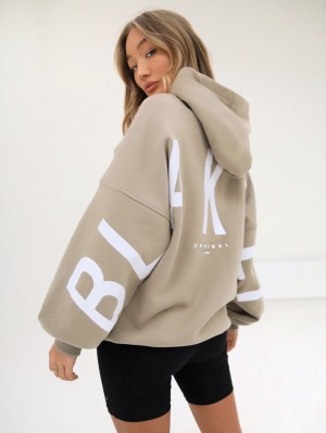 Blakely Isabel Oversized Hoodie Beżowe | 107839-GXO