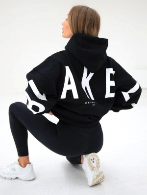 Blakely Isabel Oversized Hoodie Czarne | 359802-XGF