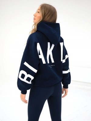 Blakely Isabel Oversized Hoodie Granatowe Niebieskie | 496523-EKU