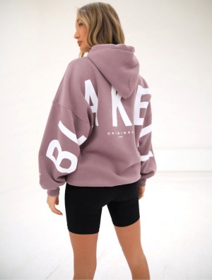 Blakely Isabel Oversized Hoodie Różowe | 629157-XHT