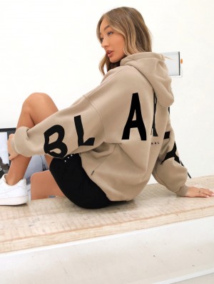 Blakely Isabel Oversized Hoodie Tan | 068429-BYP