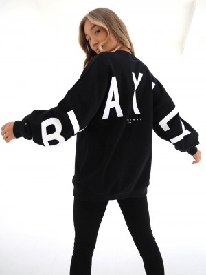 Blakely Isabel Oversized Jumper Czarne | 709836-MIX