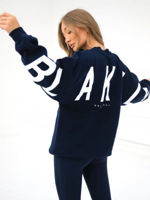 Blakely Isabel Oversized Jumper Granatowe Niebieskie | 957430-HXV