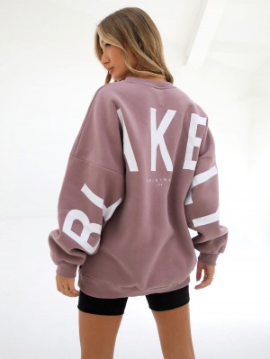 Blakely Isabel Oversized Jumper Różowe | 436185-ICD