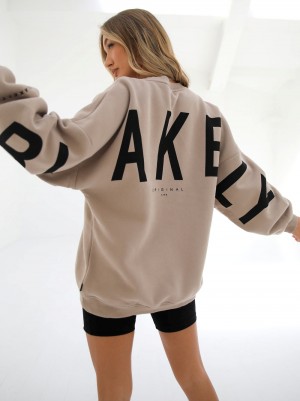 Blakely Isabel Oversized Jumper Tan | 491702-SBG