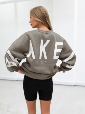 Blakely Isabel Oversized Jumper Zielone | 907865-XWT