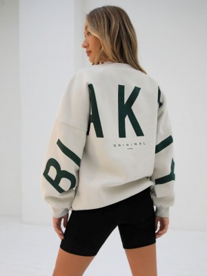 Blakely Isabel Oversized Jumper Zielone | 049186-OTI