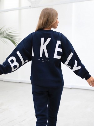 Blakely Life & Style Isabel Oversized Jumper Granatowe Niebieskie | 196473-CFW