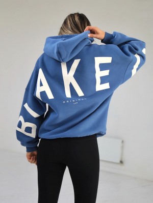 Blakely Members Isabel Oversized Hoodie Niebieskie | 580132-KIZ