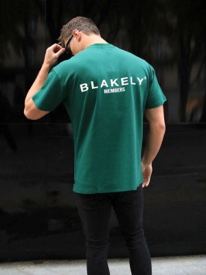 Blakely Members Relaxed T-Shirt Jasny Zielone | 568491-VYE