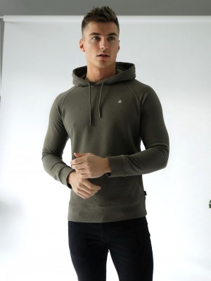 Blakely Praiano Hoodie Khaki Zielone | 395082-LKD