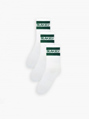 Blakely Signature Socks 3 Pack Zielone | 493785-RZP