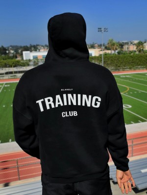 Blakely Training Club Hoodie Czarne | 012975-ZIC