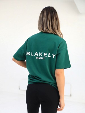 Blakely Womens Members Relaxed T-Shirt Jasny Zielone | 521867-ZSI