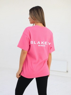 Blakely Womens Members Relaxed T-Shirt Różowe | 678412-GTQ