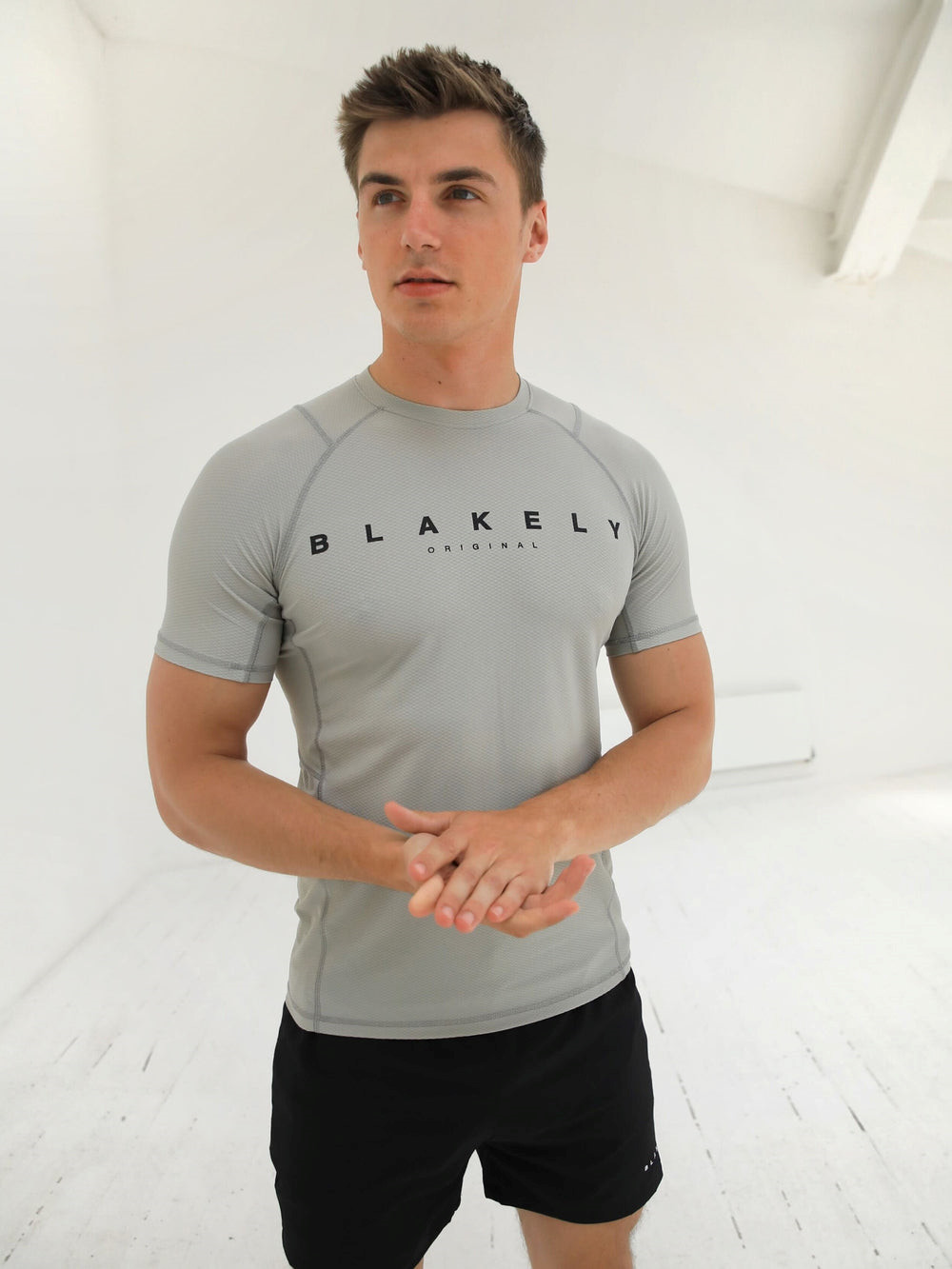 Blakely Apex Active T-Shirt Głęboka Szare | 439561-HUS