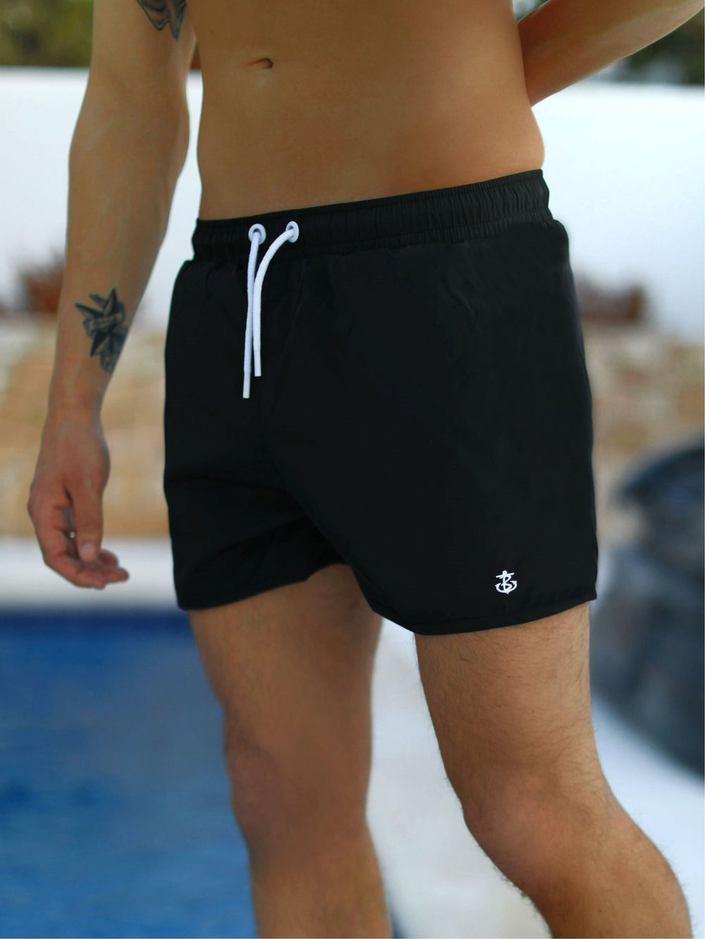 Blakely Arno Swim Shorts Czarne | 401368-KJY