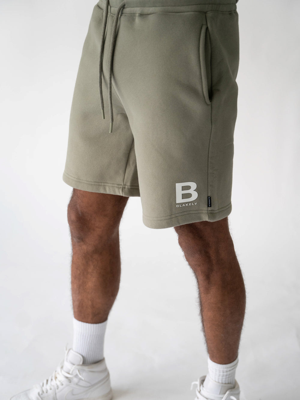 Blakely Blakely London Jogger Shorts Oliwkowe | 674035-TBQ