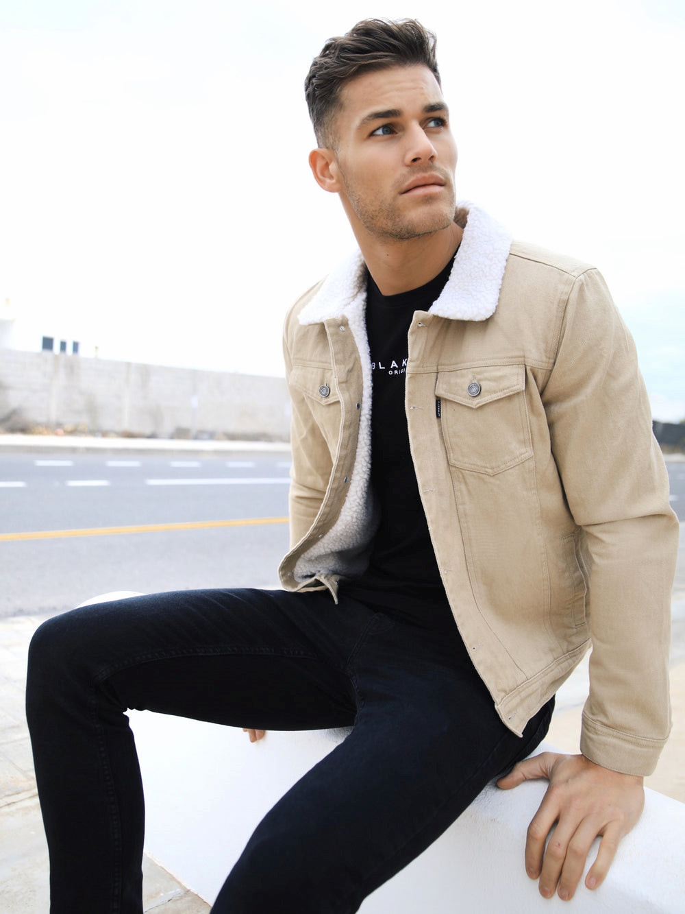 Blakely Bronx Denim Jacket Tan | 672039-LIQ