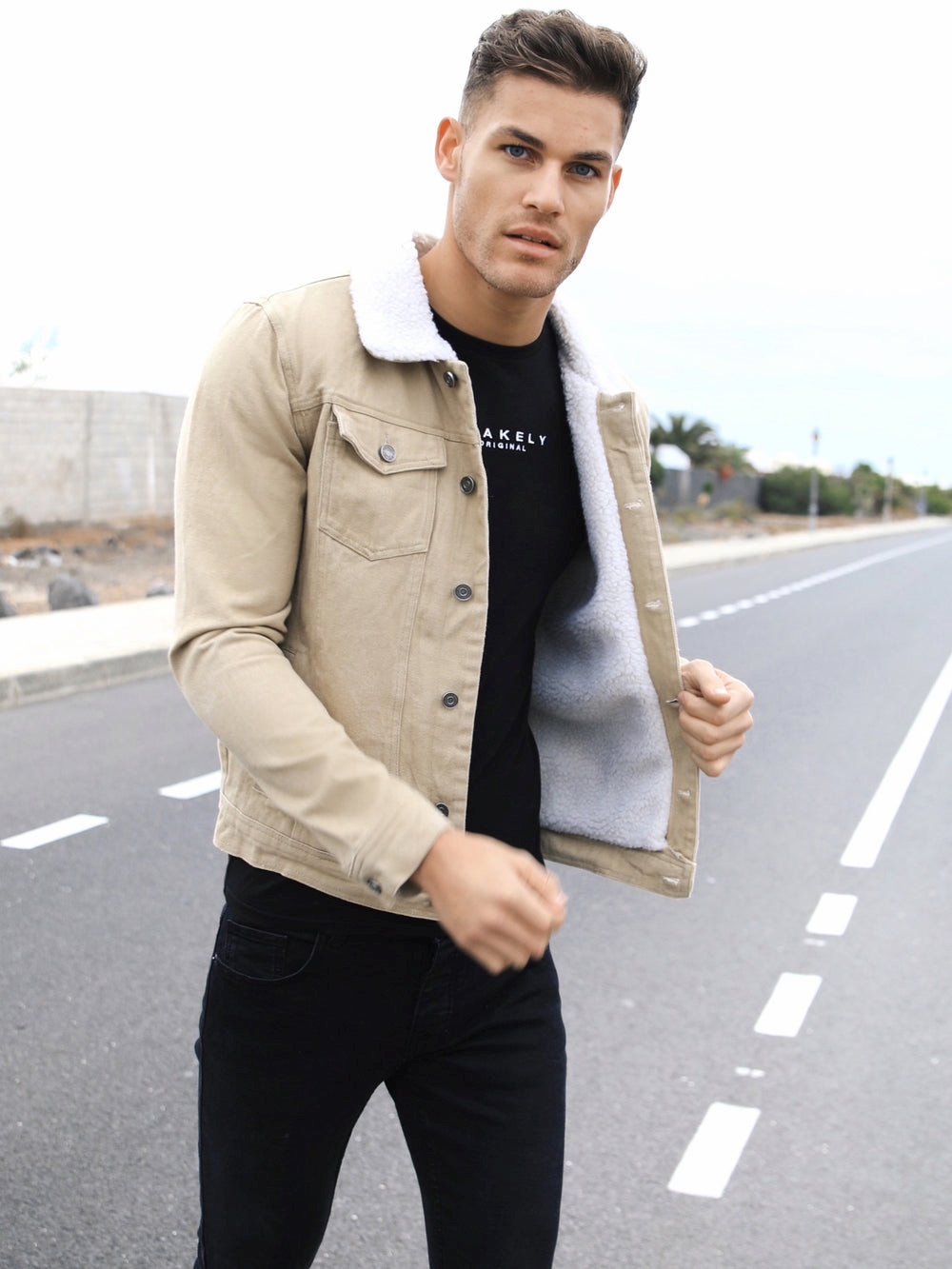 Blakely Bronx Denim Jacket Tan | 672039-LIQ