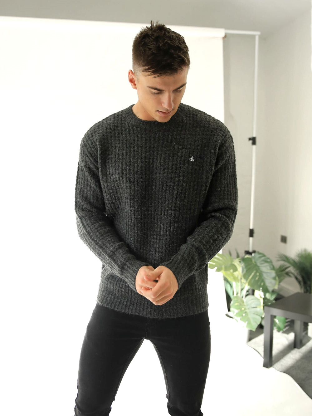 Blakely Burford Knit Jumper Charcoal | 512937-ETZ