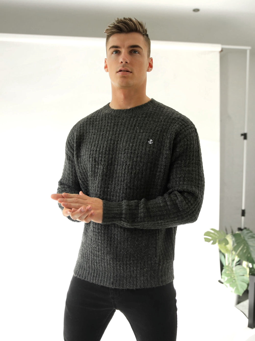 Blakely Burford Knit Jumper Charcoal | 512937-ETZ