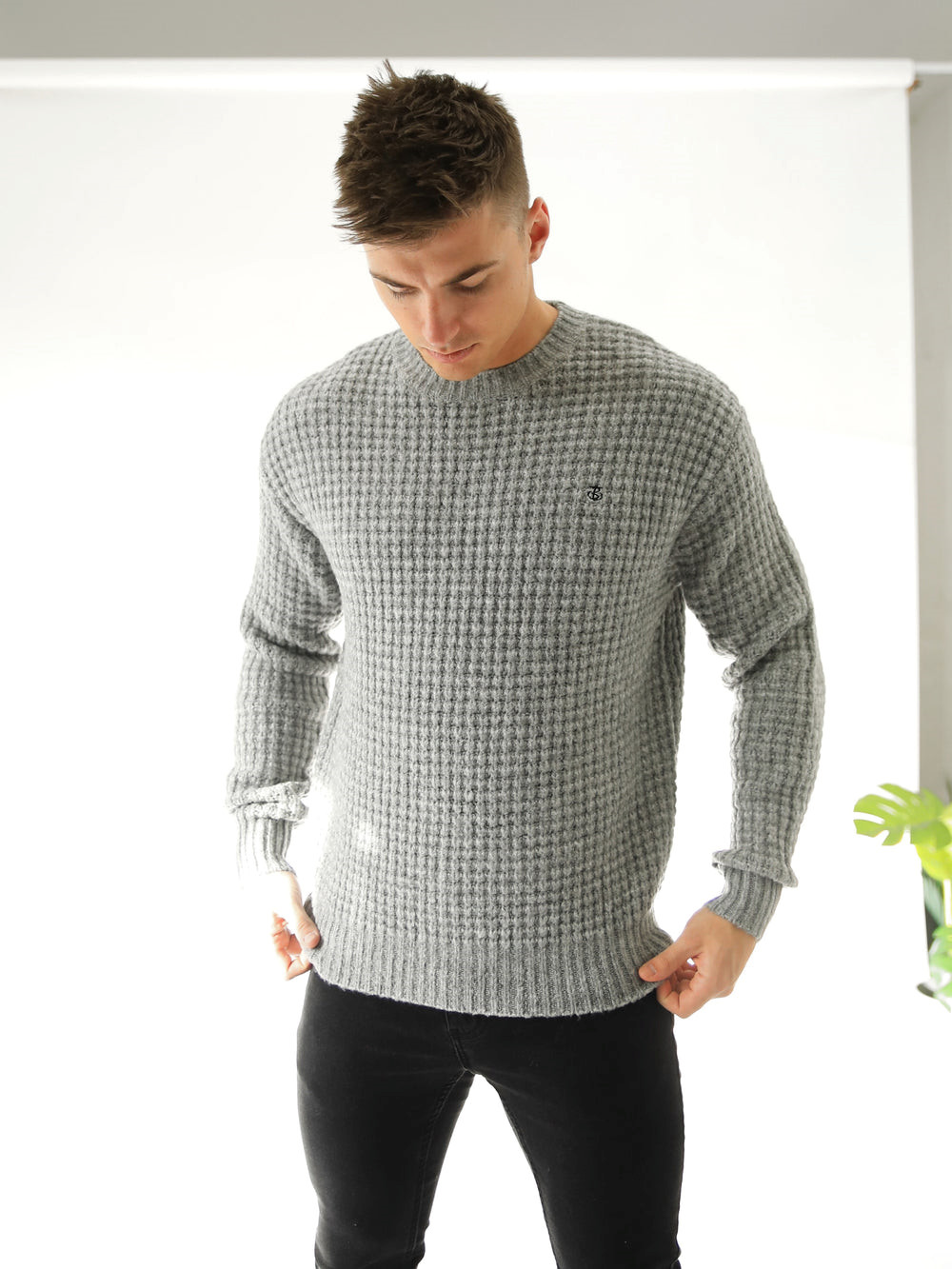 Blakely Burford Knit Jumper Szare | 534926-XYM