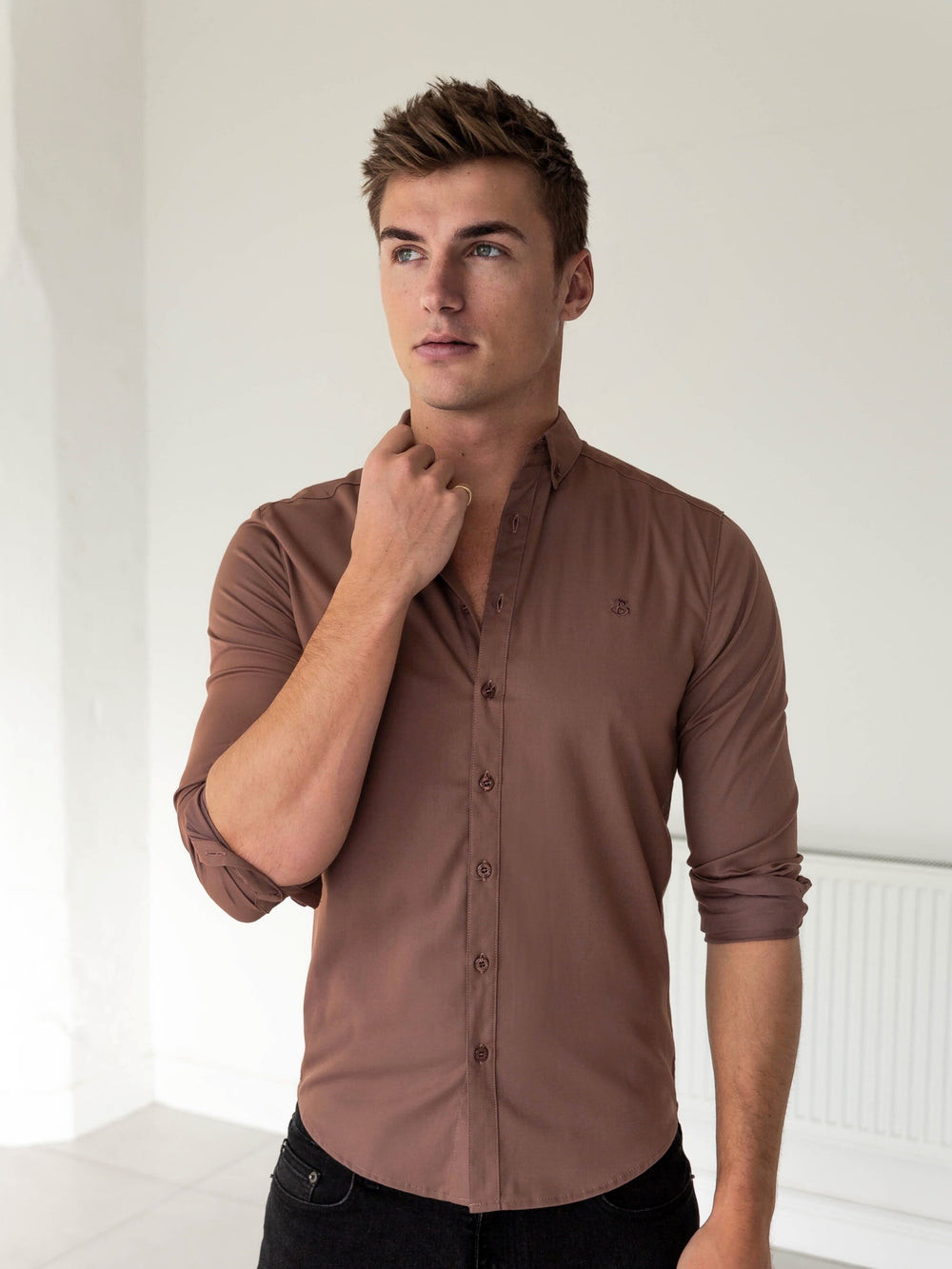 Blakely Burnham Fitted Stretch Shirt | 672831-GPN