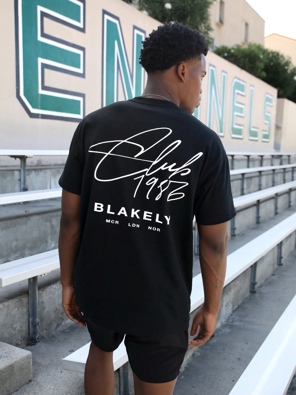 Blakely Club Relaxed T-Shirt Czarne | 430978-UVQ