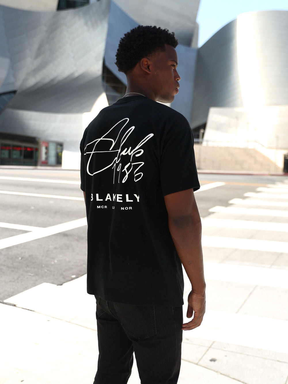 Blakely Club Relaxed T-Shirt Czarne | 430978-UVQ