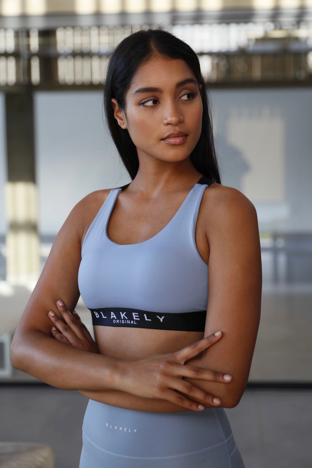 Blakely Dina Sports Bra Niebieskie | 309456-YWQ