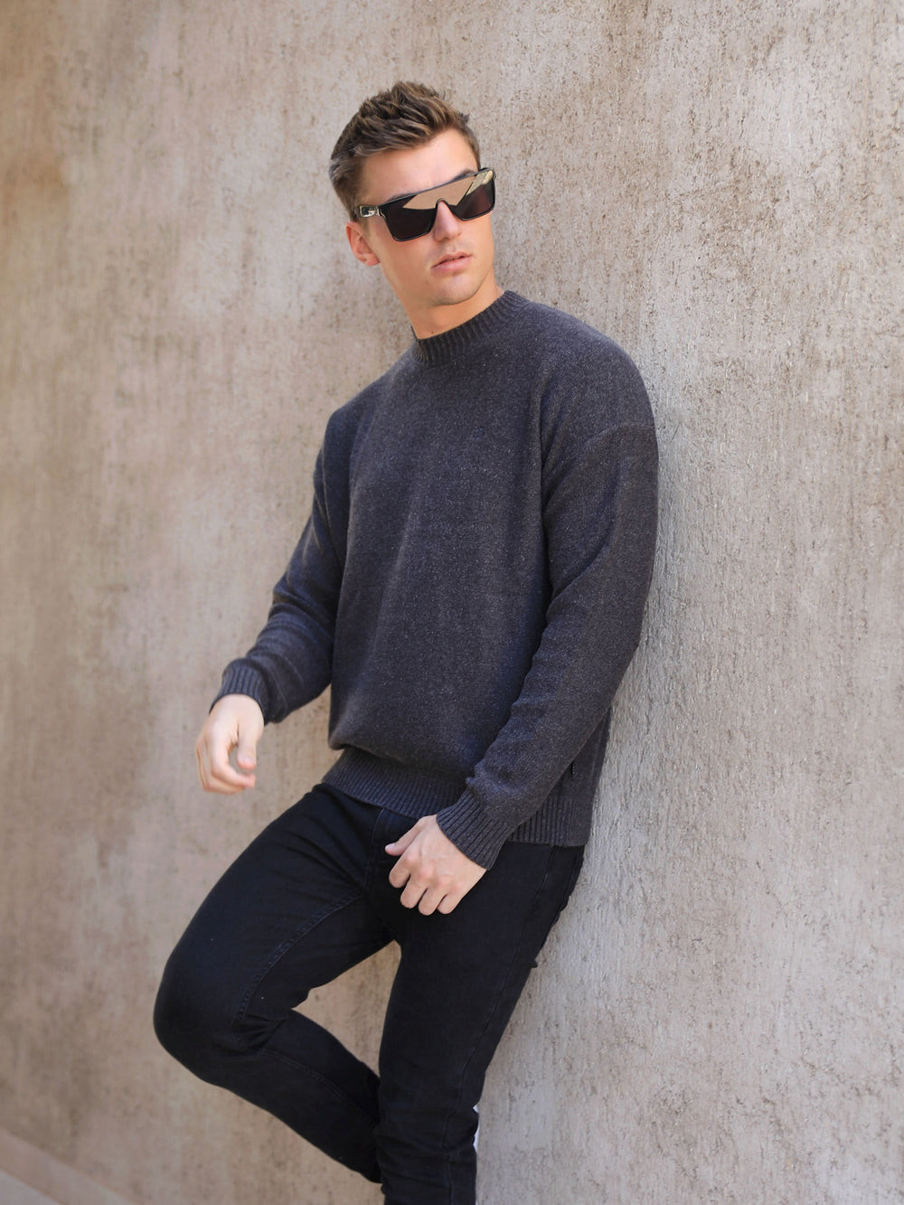 Blakely Huxley Knit Jumper Charcoal | 103486-TAF