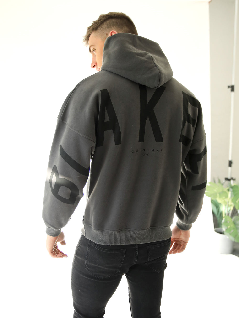 Blakely Idris Oversized Hoodie Ash | 274831-IQZ