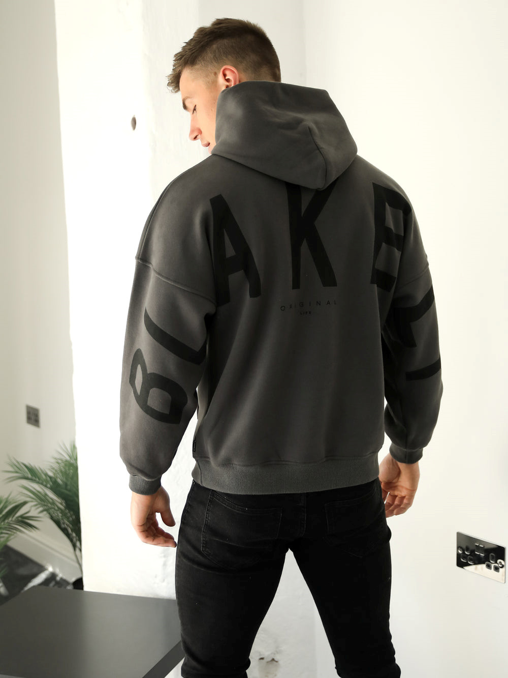 Blakely Idris Oversized Hoodie Ash | 274831-IQZ