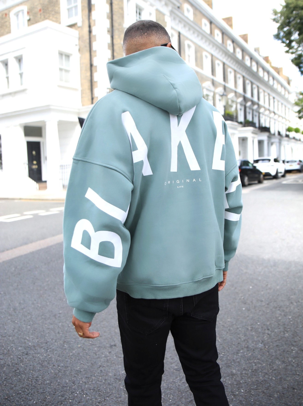 Blakely Idris Oversized Hoodie Zielone | 308145-NTF