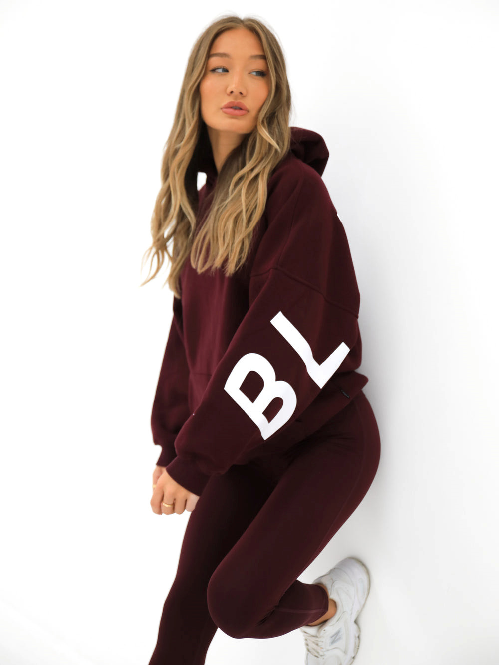 Blakely Isabel Oversized Hoodie Bordowe | 604572-AXP