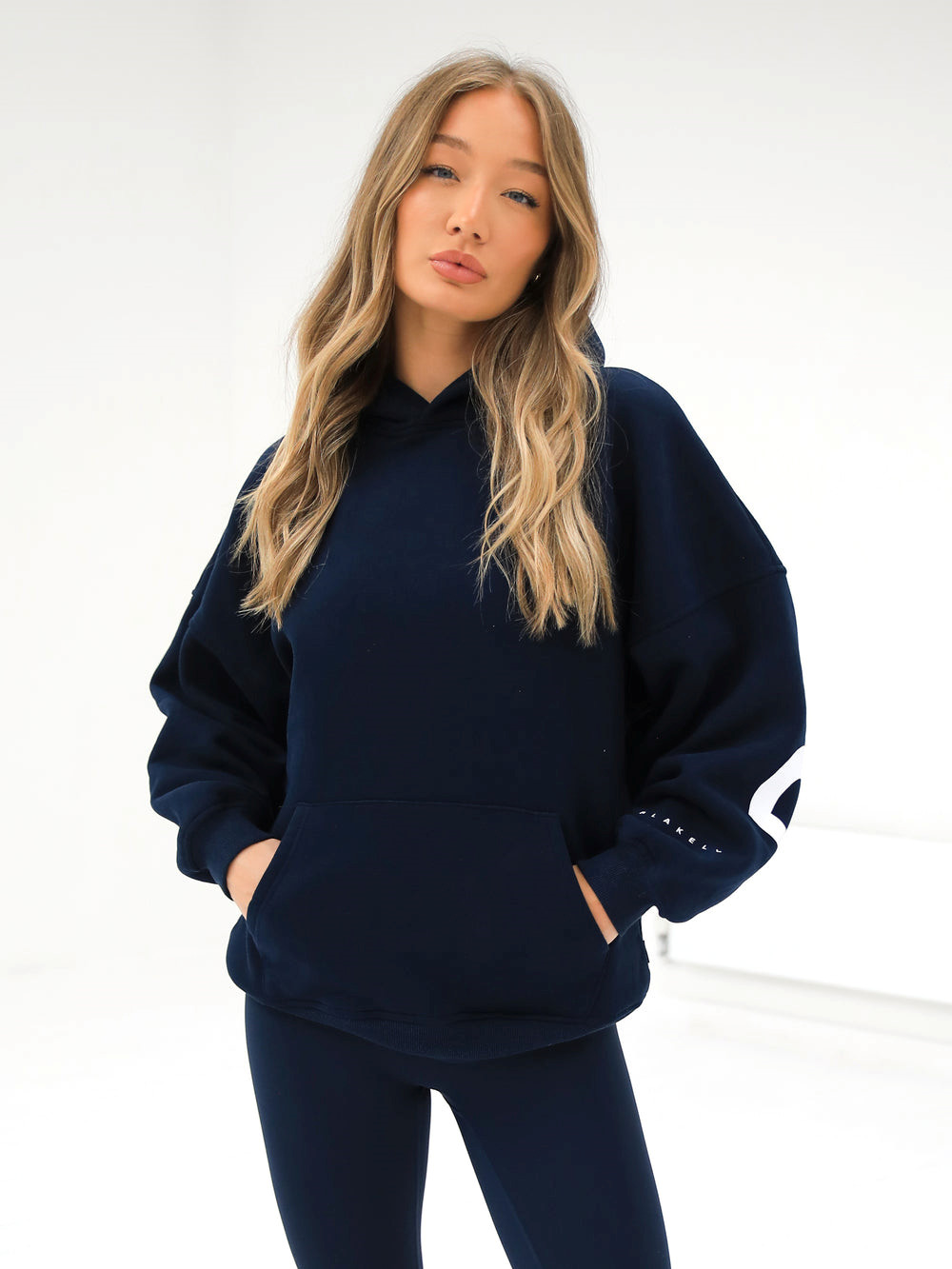 Blakely Isabel Oversized Hoodie Granatowe Niebieskie | 358974-XSP