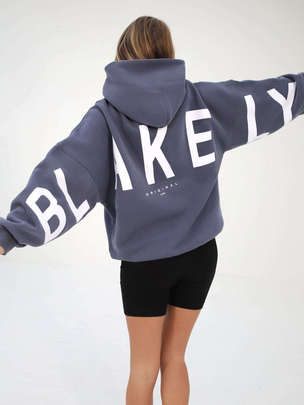 Blakely Isabel Oversized Hoodie Niebieskie | 740182-ADN