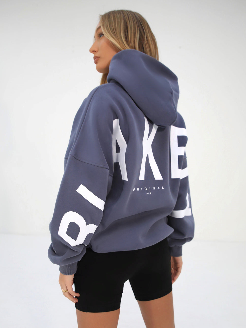 Blakely Isabel Oversized Hoodie Niebieskie | 740182-ADN