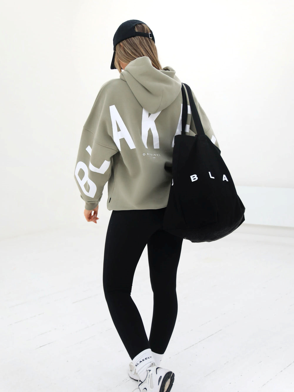 Blakely Isabel Oversized Hoodie Oliwkowe | 058927-TSH