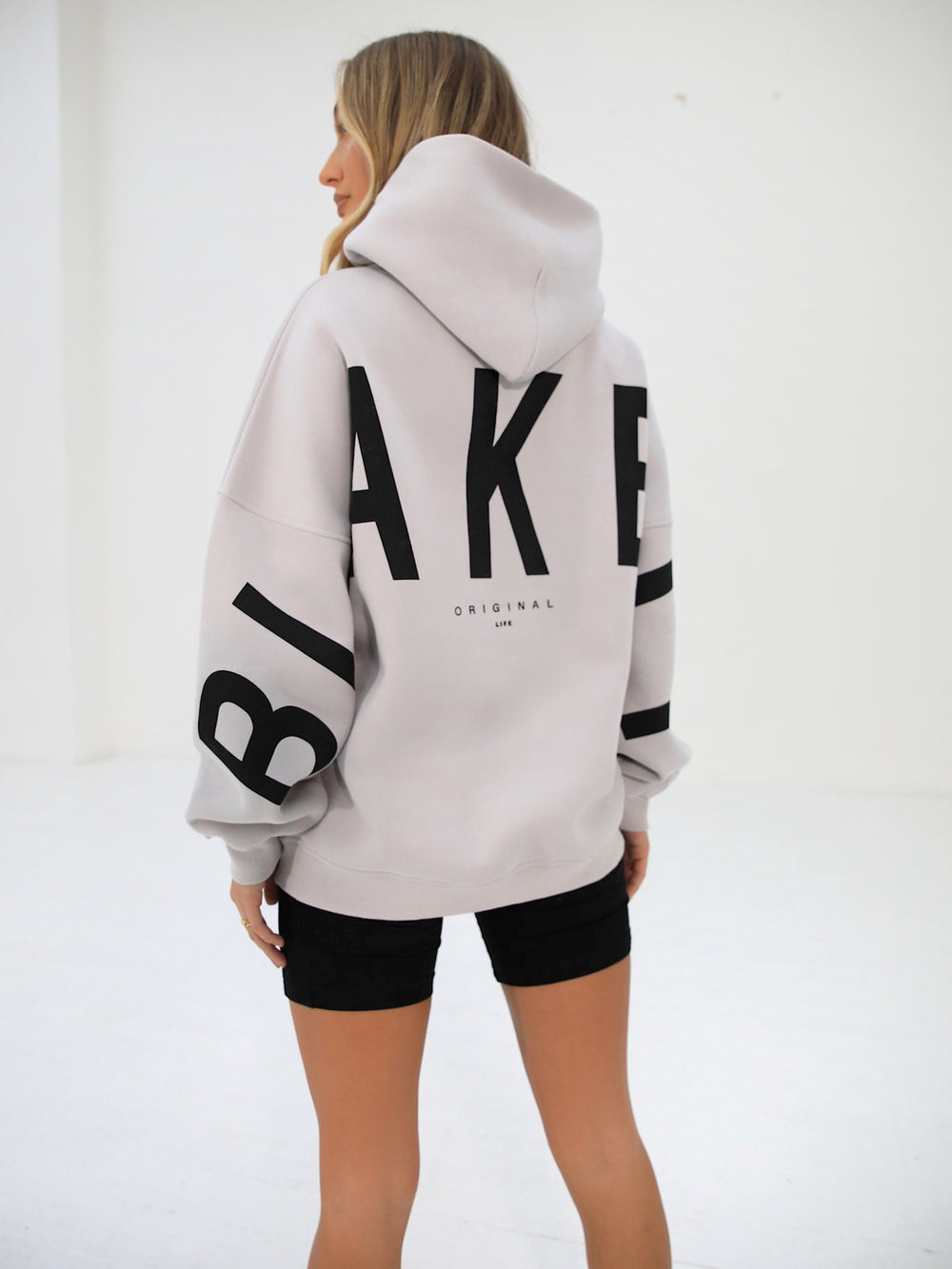 Blakely Isabel Oversized Hoodie Stone | 971643-UAQ