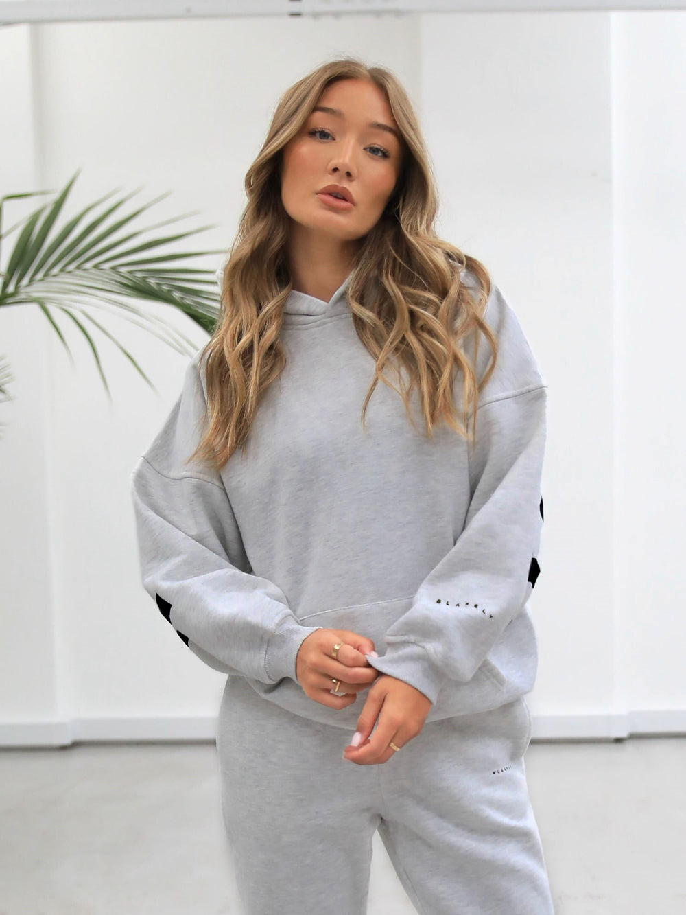 Blakely Isabel Oversized Hoodie Szare | 751394-AME