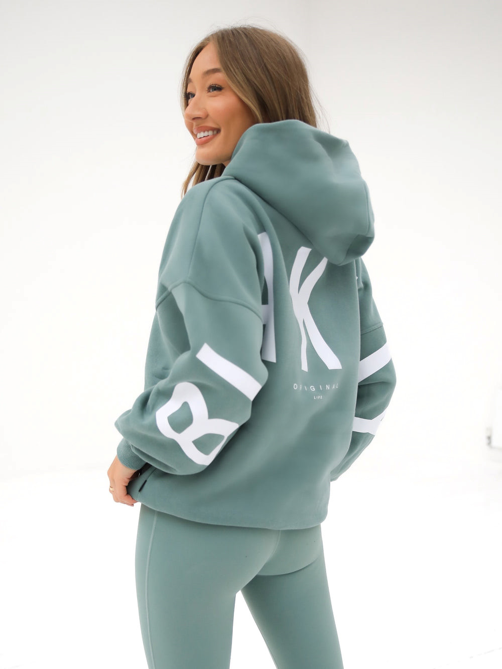 Blakely Isabel Oversized Hoodie Zielone | 075694-KVJ