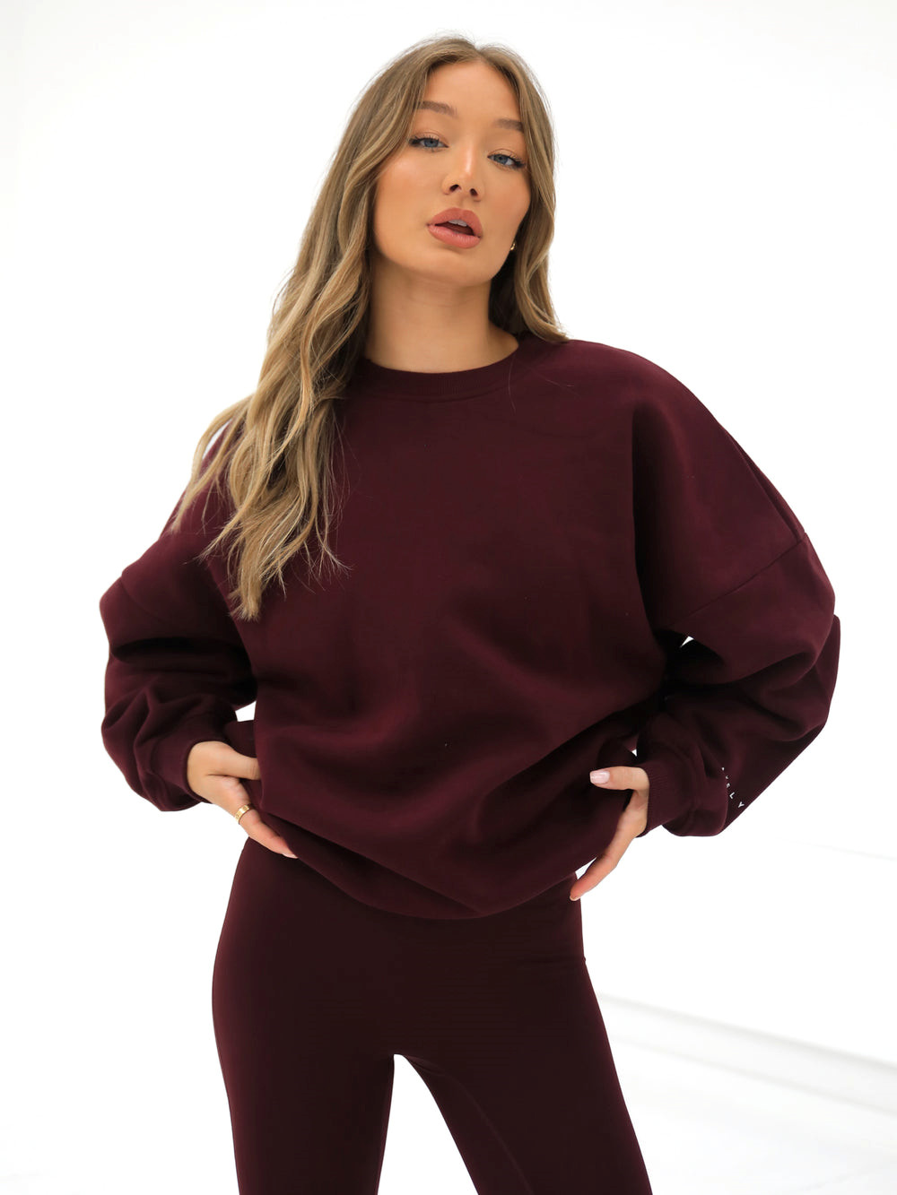 Blakely Isabel Oversized Jumper Bordowe | 365091-RKC