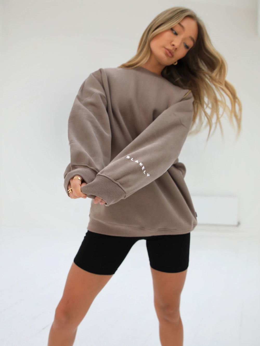 Blakely Isabel Oversized Jumper Brązowe | 845036-NPZ